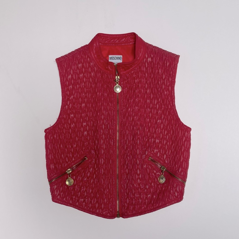 Red Moschino Womens Vest